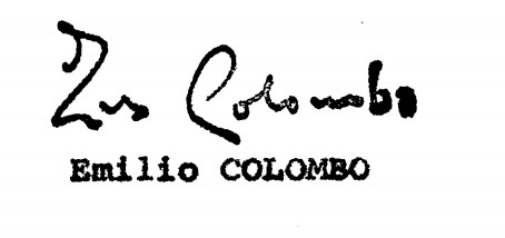 Emilio Colombo Signature
