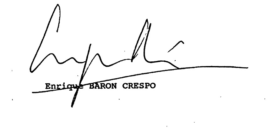 Signature of Enrique Baron Crespo