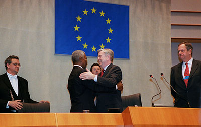 President Cox and Kofi Annan, 2003 Sakharov Prize ceremony