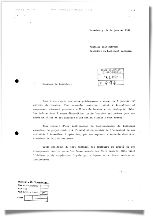 1992 plainte Gouvernements Luxembourgeois Francais