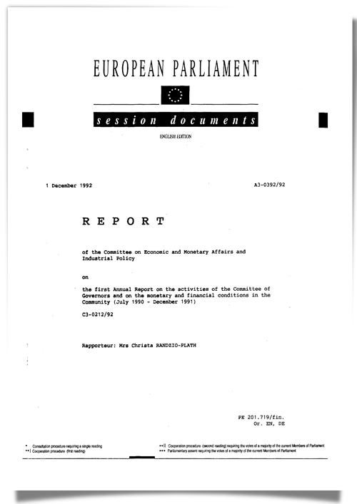 Report of ECON on the monetary and financial conditions in the European Communities