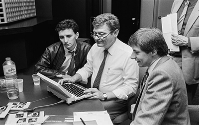 Computer demonstration at the European Parliament