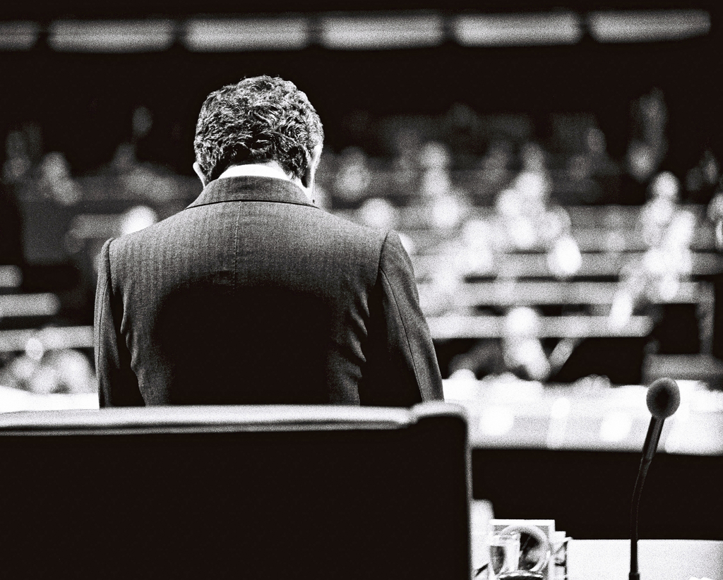 Emilio Colombo presiding a session of Parliament